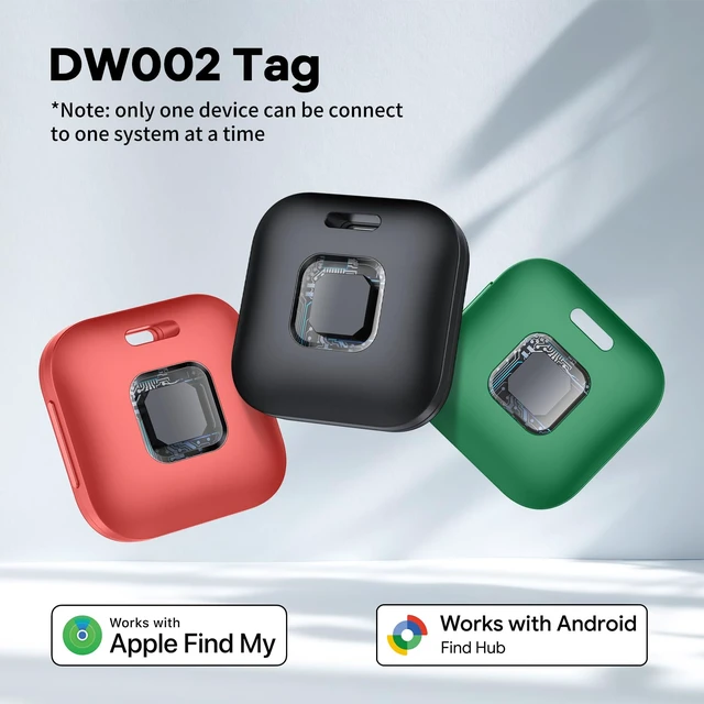 Alt view image 2 of 7 - Air Tracker Tags-3 Pack for iOS & Android, Smart Tag for Key, Bag, Pet Dual System Luggage Tracker Compatible with Apple Find My & Google Find Hub App, Bluetooth Key Finder Replaceable Battery