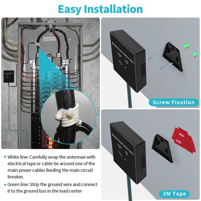 Alt view image 6 of 7 - Power Return Alarm, Utility Power Back on Alert for Generator, Loud Siren with LED Indicator