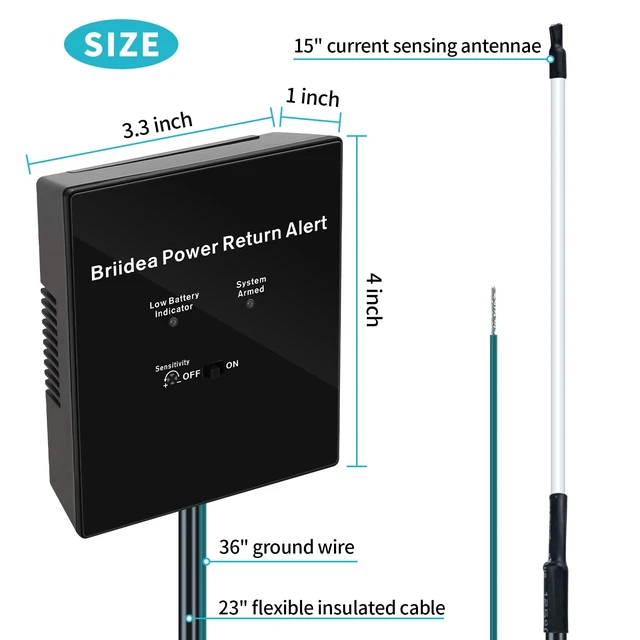 Alt view image 5 of 7 - Power Return Alarm, Utility Power Back on Alert for Generator, Loud Siren with LED Indicator