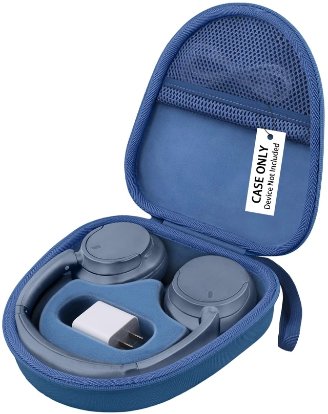 Main image of Hard Case for Sony WH-CH730N/CH720N/1000XM6/1000XM5, Dark Blue Travel Case Compatible with Sony WH-CH520, Features a Mesh Pocket for Accessories. Hand Strap for Easy Carrying. Case Only