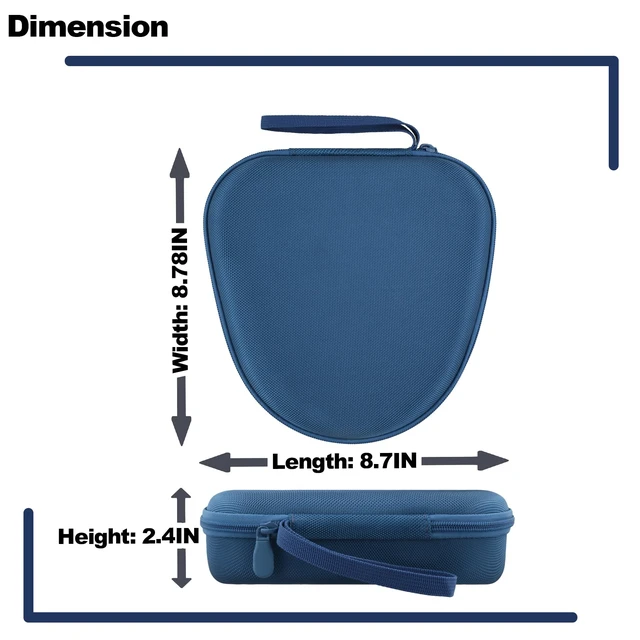 Alt view image 6 of 7 - Hard Case for Sony WH-CH730N/CH720N/1000XM6/1000XM5, Dark Blue Travel Case Compatible with Sony WH-CH520, Features a Mesh Pocket for Accessories. Hand Strap for Easy Carrying. Case Only