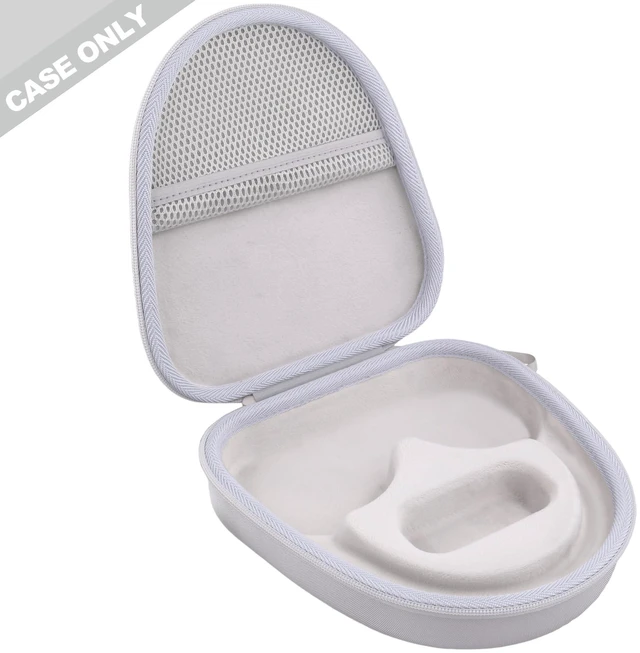 Alt view image 3 of 7 - Hard Case for Sony WH-CH730N/CH720N/CH520/1000XM6/1000XM5, White Features a Mesh Pocket for Accessories. Hand Strap for Easy Carrying. Hard EVA Shell with Soft Velvet Lining. Case Only