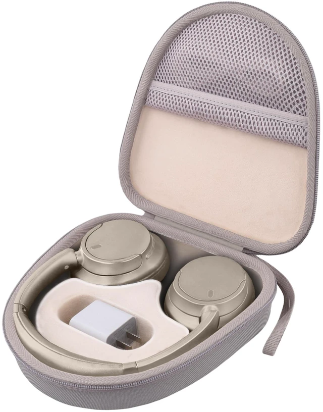 Main image of Hard Case for Sony WH-CH730N/CH720N/CH520/1000XM6/1000XM5,Sand Features a Mesh Pocket for Accessories. Hand Strap for Easy Carrying. Hard EVA Shell with Soft Velvet Lining. Case Only