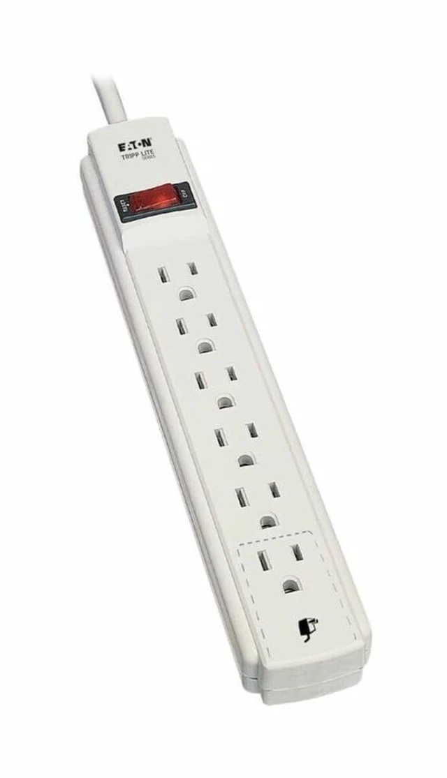 Main image of Eaton PS615 Power Strip 6 Outlets 15ft Extension Cord 15A Resettable Circuit Breaker On/Off Switch, Work Shop Bench, Under Desk & Wall Mountable, Manufacturer's