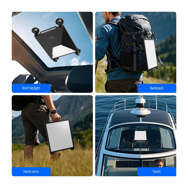 Alt view image 2 of 7 - Suction Cup Mount for Car Compatible with Starlink Mini, ST91 2 in 1 Satellite Mounting Kit, Protective Silicone Case, Strong Suction Cups for Car Window, Sunroof, RV, Boat, Road Trip