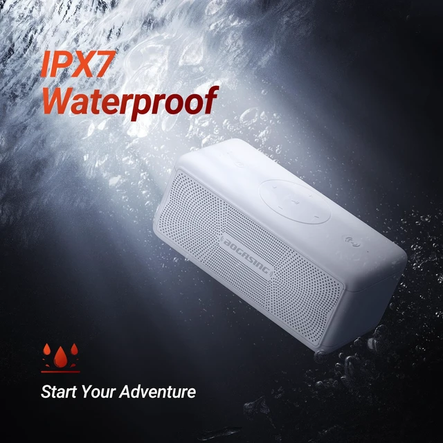 Alt view image 5 of 7 - M5 Portable Bluetooth Speaker with 40W Immersive Stereo Sound Punchy Bass, Dual Opposing Drivers for Wider Soundstage, IPX7, Up to 30H Playtime, EQ, TF Card, AUX & USB Drive Playback
