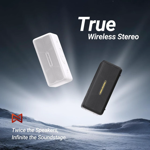 Alt view image 7 of 7 - M5 Portable Bluetooth Speaker with 40W Immersive Stereo Sound Punchy Bass, Dual Opposing Drivers for Wider Soundstage, IPX7, Up to 30H Playtime, EQ, TF Card, AUX & USB Drive Playback