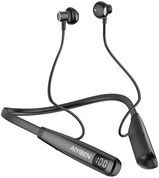 Main image of Wireless Earbuds with LED Power, Running Ear Buds 100 Hours Playtime, semi-in-Ear Bluetooth Headphones with Microphone for Running and Exercising in the Gym (Y10L)