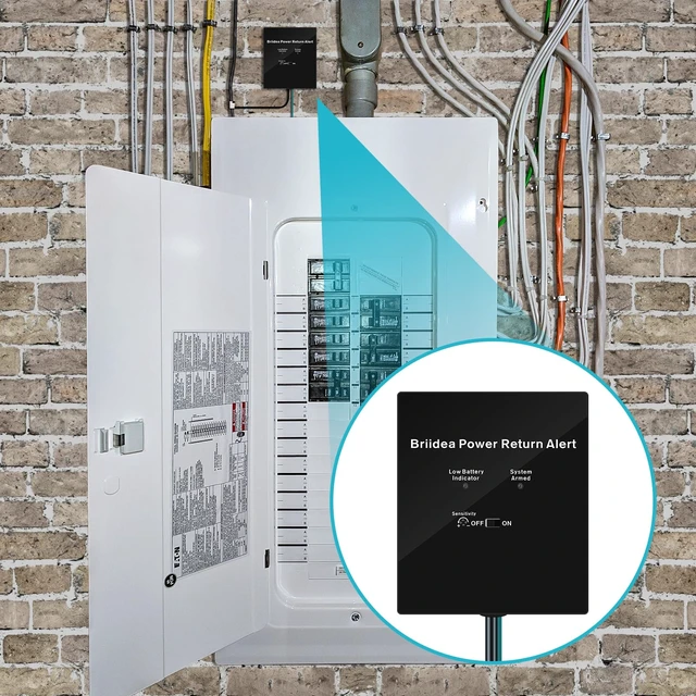 Alt view image 7 of 7 - Power Return Alarm, Utility Power Back on Alert for Generator, Loud Siren with LED Indicator