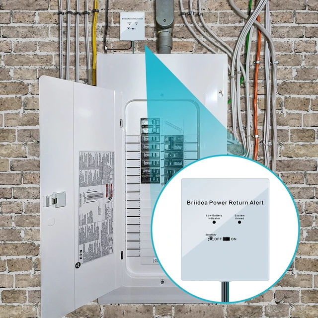 Alt view image 7 of 7 - Power Return Alarm, Utility Power Back on Alert for Generator, Loud Siren with LED Indicator
