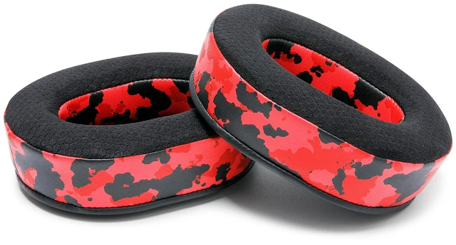 Alt view image 7 of 7 - Freeze Blackshark V2 Pro - Gel Earpads for Blackshark V2 (2020-2022) Made by Wicked Cushions (Does Not Fit 2023 Model). Boost Comfort, Thickness & Sound Isolation Red Camo