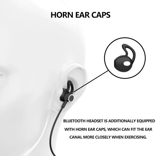 Alt view image 3 of 7 - Wireless Earbuds with LED Power, Running Ear Buds 100 Hours Playtime, semi-in-Ear Bluetooth Headphones with Microphone for Running and Exercising in the Gym (Y10L)