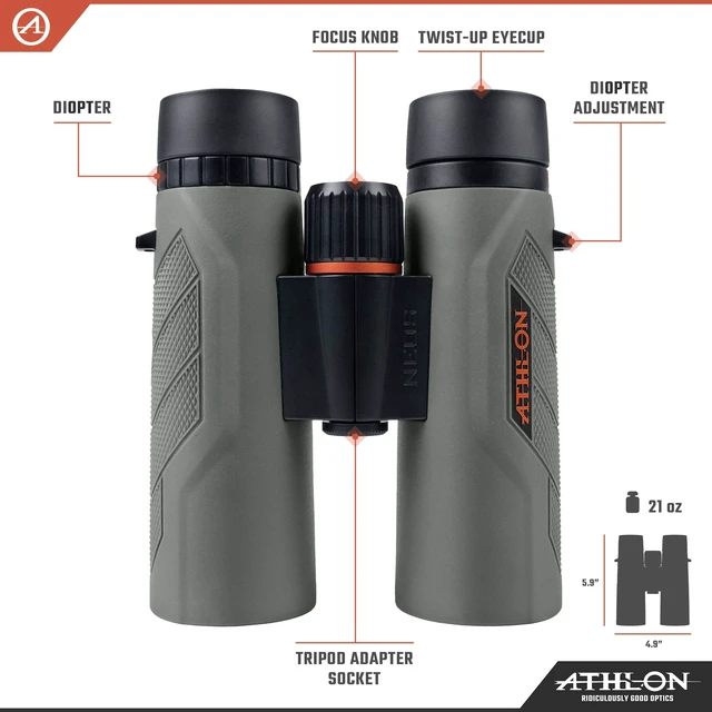 Alt view image 2 of 6 - 10x42 Neos G2 HD Binoculars with Eye Relief for Adults and Kids, High-Powered Binoculars for Hunting, Birdwatching, and More