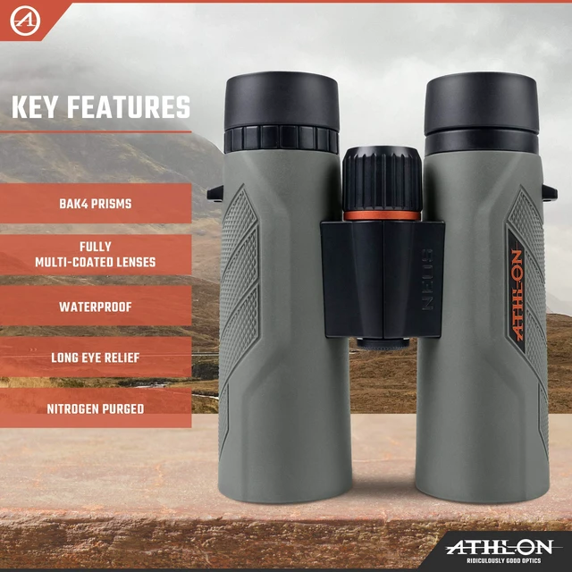 Alt view image 3 of 6 - 10x42 Neos G2 HD Binoculars with Eye Relief for Adults and Kids, High-Powered Binoculars for Hunting, Birdwatching, and More