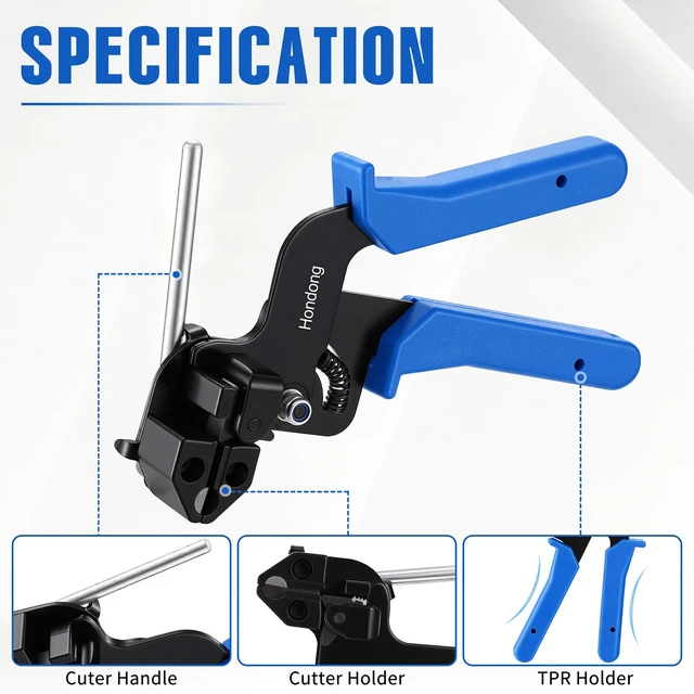 Alt view image 4 of 7 - 300PCS Stainless Steel Cable Tie Gun Kit, 11.8 Inch Heavy Duty 304 Metal Zip Ties - Self-Locking, UV & Rustproof Resistant for Fencing, Automotive, Exhaust Wrap, Chicken Coop (BLUE)