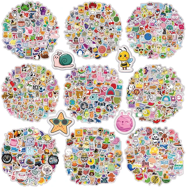 Main image of 2000pcs Cute Stickers, Water Bottle Stickers for Adults, Waterproof Sticker Bulk Decals Pack for Teachers, Helmet