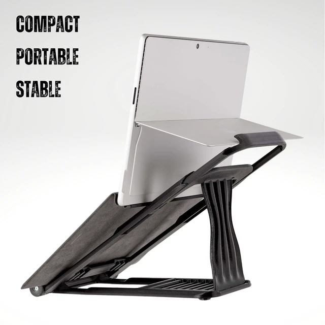 Alt view image 7 of 7 - Stand for Surface Pro with Keyboard Attached Ergonomic Desk Stand Compatible with Surface Pro 11/10/9/8/7/6/5/X & Go Adjustable Height, Lightweight, Travel Friendly