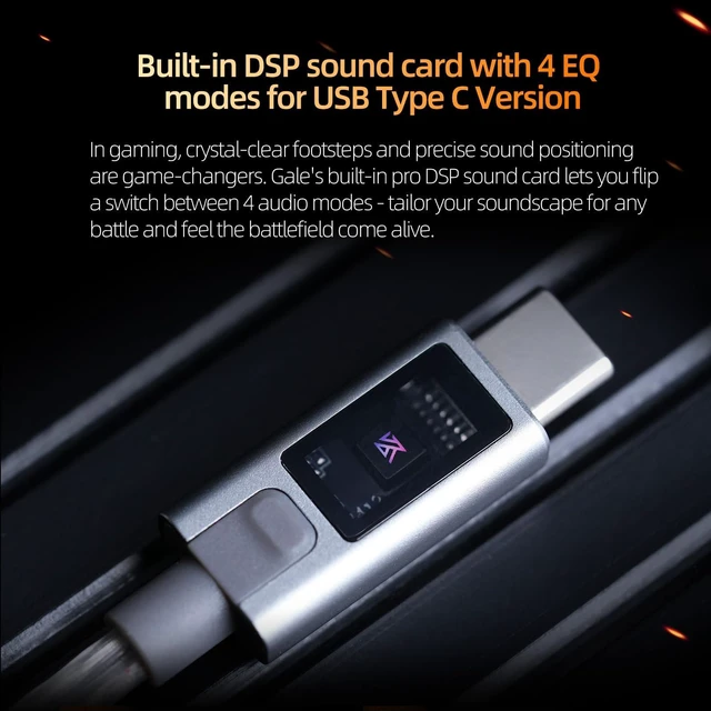 Alt view image 7 of 7 - Gale USB C IEM, Wired Type-C Gaming Earbuds with Mic Built-in DSP Noise Isolation Deep Bass IEM, Comfort-Fit Type C HiFi Clarity Sound Earphone for iPhone17/16/15 Samsung (Type-C, White)
