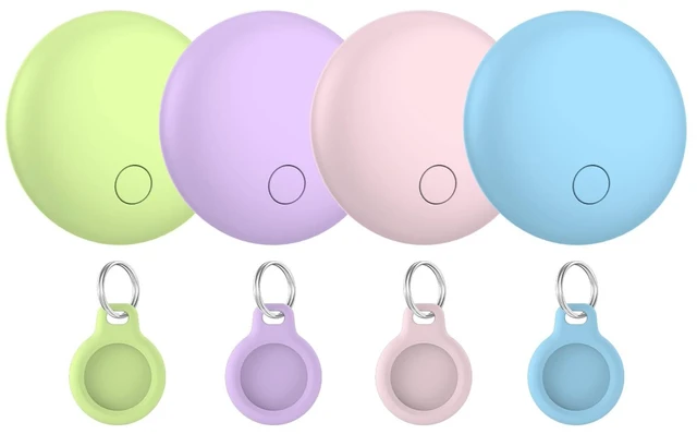 Main image of Air Tracker Tags 4-Pack, Item Finders Work for Apple Find My APP(iOS Only) Tracker Tags for Keys, Luggage, Backpack etc,Replaceable Battery Last 1 Year, Loud Beep, IP68 Waterproof with Holder