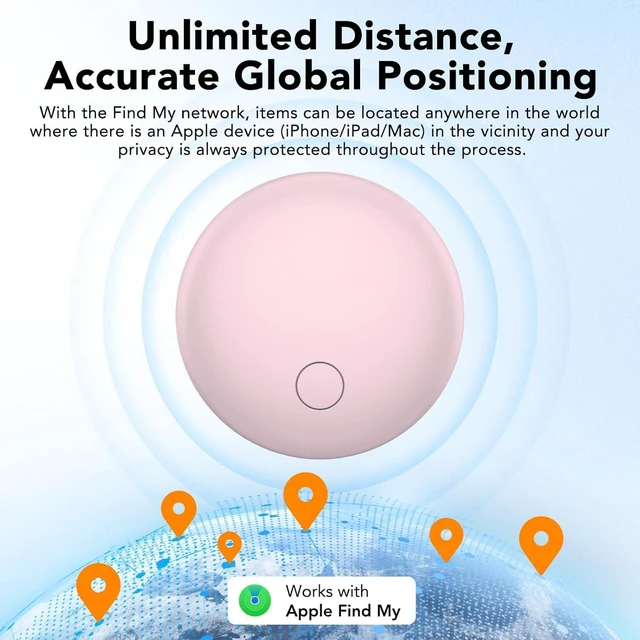 Alt view image 5 of 7 - Air Tracker Tags 4-Pack, Item Finders Work for Apple Find My APP(iOS Only) Tracker Tags for Keys, Luggage, Backpack etc,Replaceable Battery Last 1 Year, Loud Beep, IP68 Waterproof with Holder