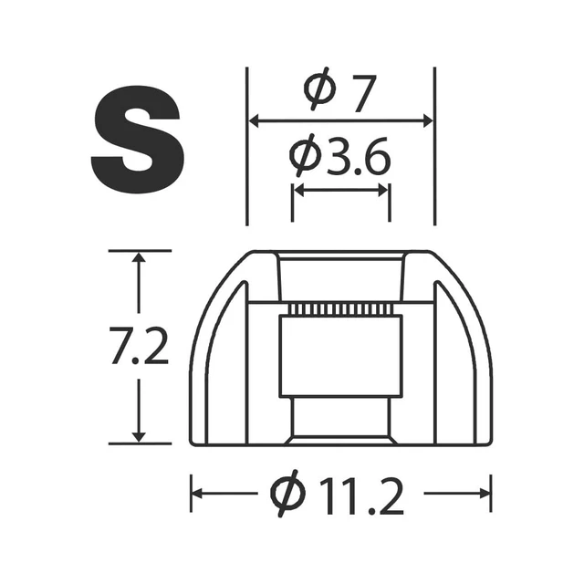 Alt view image 7 of 7 - XELASTEC 2 Earbud Tips, TPE Replacement Ear Tips (S-MS-M)