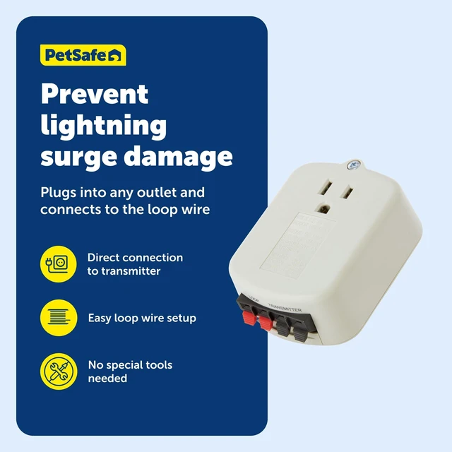 Alt view image 4 of 7 - Surge Protector for Pet Fences, In-Ground Fence Systems Plugs into Wall Outlet to Protect Base Unit from Electrical Surges, Compatible with Multiple Fences