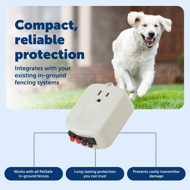 Alt view image 5 of 7 - Surge Protector for Pet Fences, In-Ground Fence Systems Plugs into Wall Outlet to Protect Base Unit from Electrical Surges, Compatible with Multiple Fences