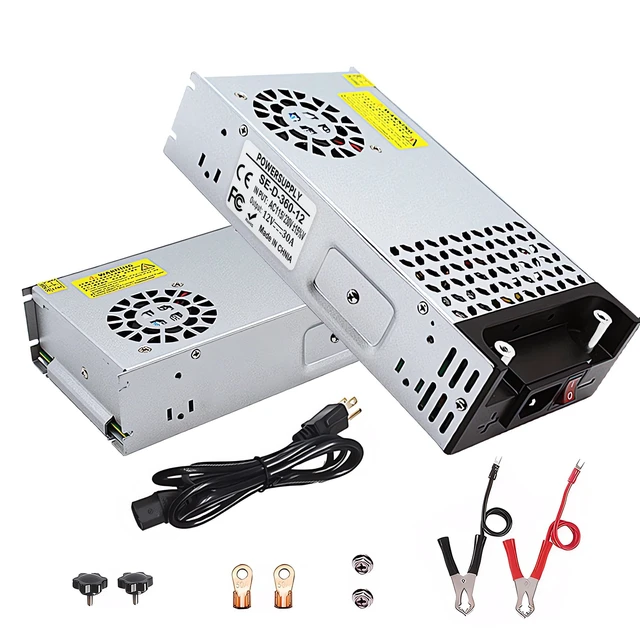 Main image of 120V AC to 12V DC Converter,110V to 12V 30A 360W Power Supply 110V/120V AC Input to 12V DC Output,Switching Power Supply for Industrial Equipment,DIY and Electronic Applications