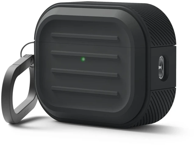 Main image of Armor Case for AirPods Pro 3 Carabiner Included, Supports Wireless Charging, Shock Resistant, Full Protection (Black)