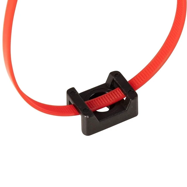 Alt view image 2 of 7 - Black Zip Tie Screw Mounts, 100 Pack, Fits Ties Up To 0.2" Wide Saddle Type Zip Tie Anchors for Secure Screw-Mount Cable Routing - Nylon Mounting Base for Wire & Cable Bundling
