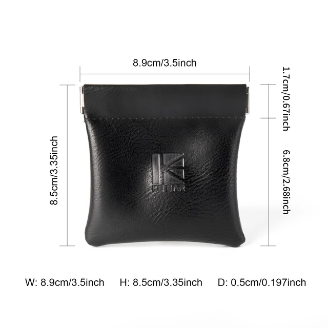 Alt view image 2 of 7 - 5 Pack Kbear BP01 PU Leather Jewelry Travel,Leather Jewelry Pouch Bag, Earphone Storage Case Bag for IEM,Portable Carrying Storage Case Suitable for KZ ZS10 Pro/ZSN PRO X/AS10/AS24 (5)