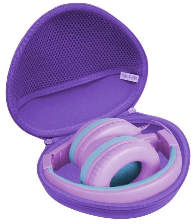 Main image of Hard Travel Case for iClever HS19 / iClever BTH12 / Botesty Sound/EarFun/Candy Bila BH03 / IMYB Kids Headphones (Purple)