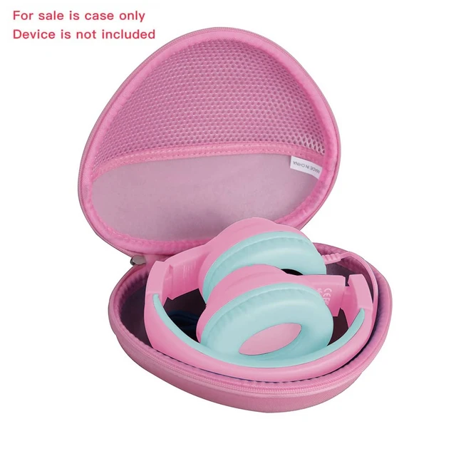 Alt view image 2 of 6 - Hard Travel Case for iClever HS19 / iClever BTH12 / Botesty Sound/EarFun/Candy Bila BH03 / IMYB Kids Headphones (Pink)