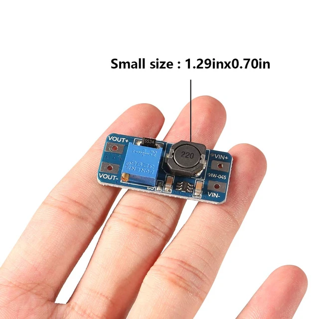 Alt view image 4 of 5 - 15PCS MT3608 DC-DC Step Up Boost Power Converter 2A Module Adjustable Step Up Voltage Regulator Board 2-24V to 5V-28V Output