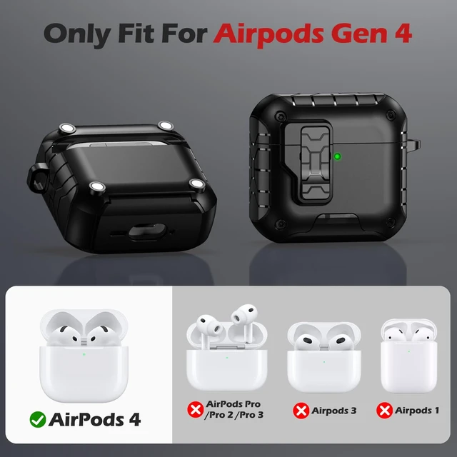 Alt view image 6 of 7 - Magnetic Automatic Lock for AirPods 5 & 4 Case with Phone Stand Compatible with Apple AirPods 5 &4 Case Cover with Cleaner Kit &Magsafe & Carabiner, Drop-proof,Powerful 360° Protection