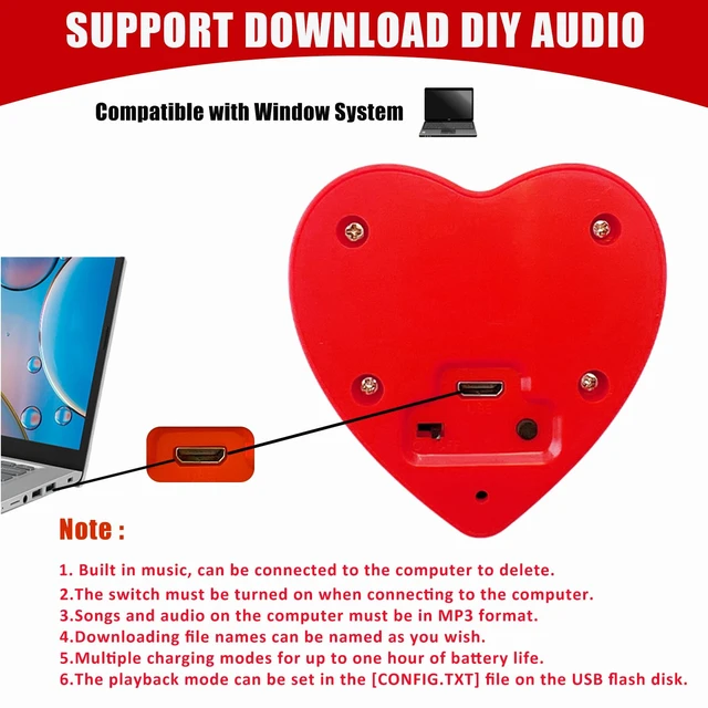Alt view image 4 of 7 - 16min Voice Recorder, USB Downloadable Sound Recorder Chips Module for Stuffed Animals, Mother's Day Valentine's Day Christmas Plush Toy,Manual DIY Creative Sound Presents for Boys, Girls-2P