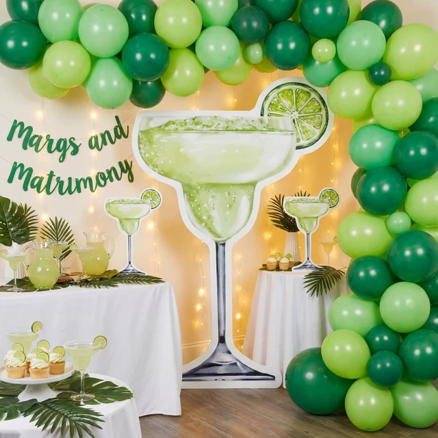 Alt view image 5 of 6 - 4ft Green Martini Cardboard Cutout a Tini Bit Older Birthday Espresso Martini Themed Standee for Women, Bachelorette Bridal Shower Bar Decor, Large Cocktail Glass with Black Bow