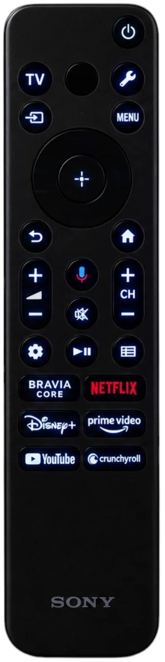 Alt view image 5 of 5 - RMF-TX910U Remote Control with Backlit Keys, Voice Premium Metal Case, Compatible with Sony TVs (2023 & 2024) - RMFTX910U