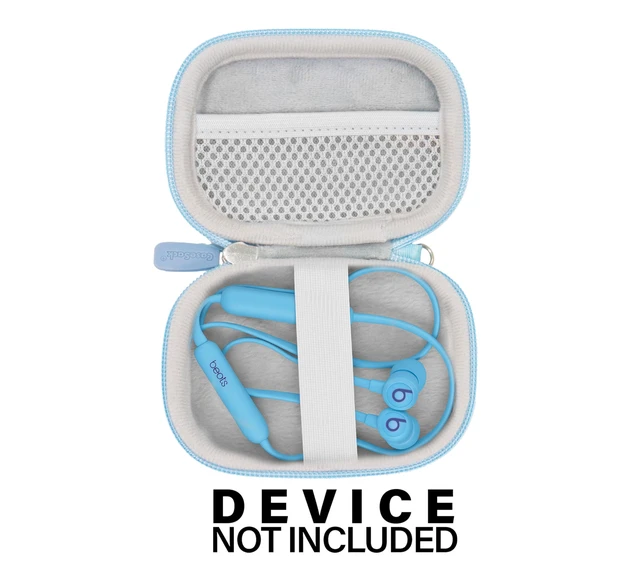 Alt view image 3 of 5 - case for Beats Flex Earbuds. Also for Powerbeats High-Performance Earbuds. (Light Blue)