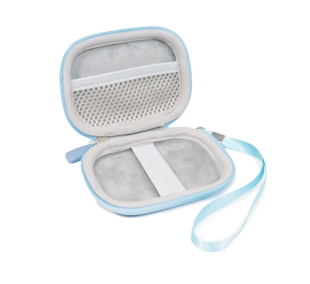 Alt view image 4 of 5 - case for Beats Flex Earbuds. Also for Powerbeats High-Performance Earbuds. (Light Blue)