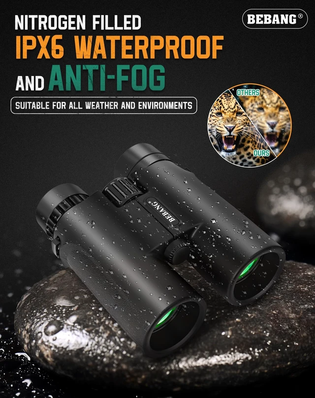 Alt view image 3 of 7 - Binoculars for Adults 10x42 High-Powered Waterproof for Birding BAK4 prisms and FMC optics, Easytouse for eyeglass wearers, cruises, sports, travel and wildlife viewing
