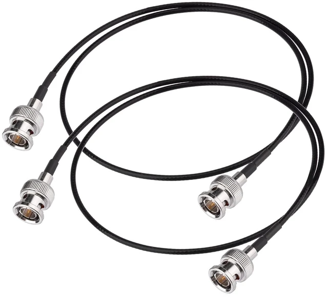 Main image of 2ft BNC Male to Male HD HDSDI 3G 4K 6K Video Cable for Splitter Converter Monitor Switcher, Supports HD-SDI/3G-SDI Video (2-Pack)