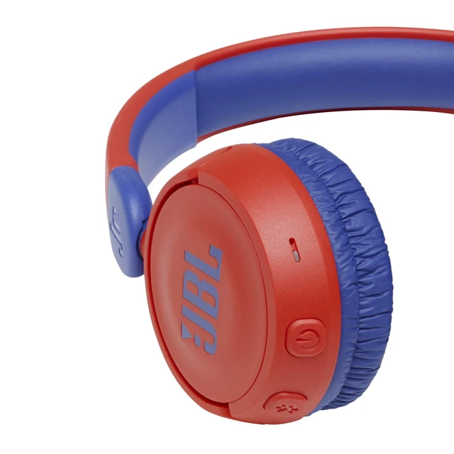 Alt view image 4 of 4 - Jr310BT Kids Wireless On-Ear Headphones - Bluetooth Headphones with Microphone, Safe Sound Under 85dB Volume, 30H Battery, Foldable, Comfort, Easy, Soft, Cool Colors (Red), Small