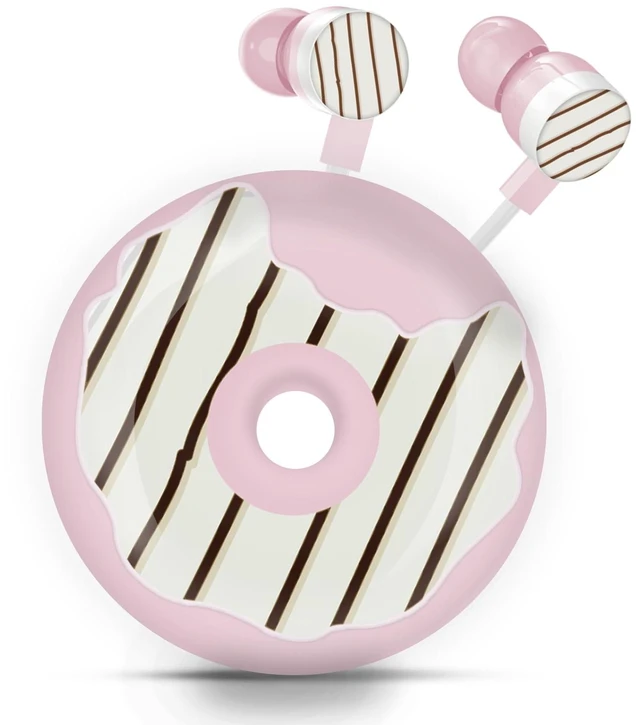 Main image of Donut Earbuds for Kids, Cute Earbud & in-Ear Headphones Wired Gift for School Girls and Boys with Microphone and Lovely Earphones Storage Case
