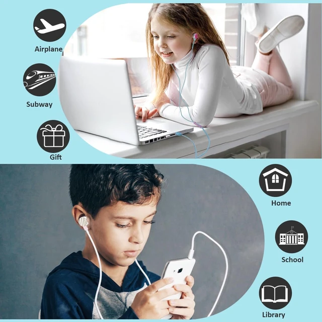 Alt view image 4 of 7 - Donut Earbuds for Kids, Cute Earbud & in-Ear Headphones Wired Gift for School Girls and Boys with Microphone and Lovely Earphones Storage Case