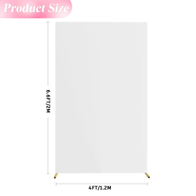 Alt view image 3 of 5 - Square Backdrop Cover White Square Wedding Arch Cover, 6.6x4FT Spandex Square Arch Cover Balloon Arch Covers Stretchy Backdrop for Birthday Party Wedding Ceremony Baby Shower Decor