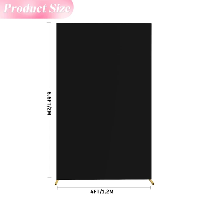 Alt view image 3 of 5 - Square Backdrop Cover Black Square Wedding Arch Cover, 6.6x5.2FT Spandex Square Arch Cover Balloon Arch Covers Stretchy Backdrop for Birthday Party Wedding Ceremony Baby Shower Decor