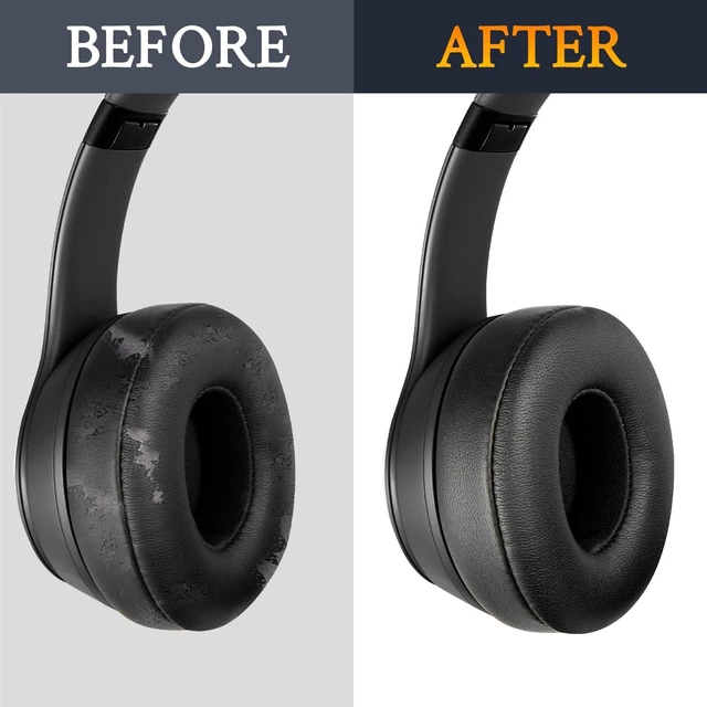 Alt view image 7 of 7 - Earpads for Beats Solo 4 On-Ear Headphones - Black Do Not Fit Beats (Studio Over-Ear, Solo HD, Solo2, Solo3) Headphones