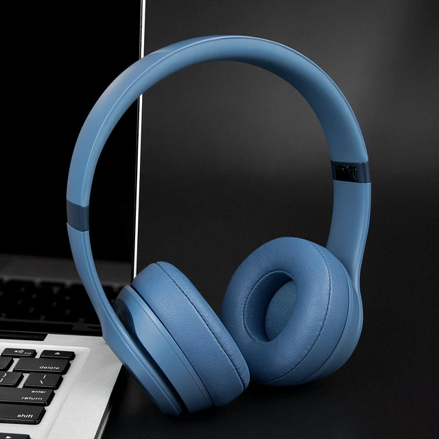 Alt view image 4 of 7 - Earpads Cushions Replacement for Beats Solo 4 Wireless On-Ear Headphones, Solo4 Ear Pads with Soft Protein Leather, High-Density Noise Isolation Foam, Added Thickness - Slate Blue