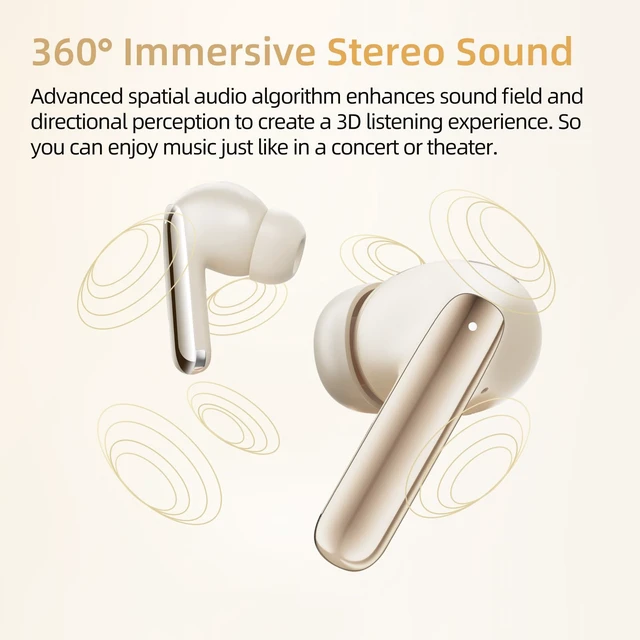 Alt view image 5 of 7 - MeloBuds Pro Aadptive Hybrid Active Noise Cancelling Wireless Earbuds, Reduce Noise by Up to 99%, Bluetooth 5.3 Wireless LDAC Hi-Res Audio, 34H Playtime, Comfortable Fit, Custom EQ via App